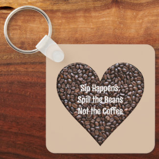 Grappige koffie citaat metaal sleutelhanger