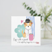 Grappige koffie citaat Schattigee Terrier Pal elke Kaart (Staand voorkant)