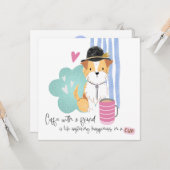 Grappige koffie citaat Schattigee Terrier Pal elke Kaart (Voorkant / Achterkant in situ)