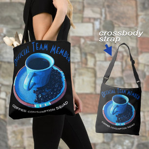 Grappige Koffie Consumptie Team Typografie Op Maat Tote Bag