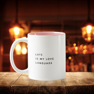 Grappige koffie Coworker Mode Laat Tweekleurige Koffiemok