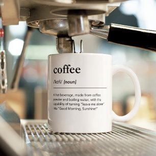 Grappige koffie definitie Barista humor modern Koffiemok