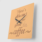 Grappige koffie drinken citaten cafeïne drink vierkante klok (Hoek)