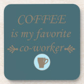 Grappige koffie drinker citaten bier onderzetter (Voorkant)