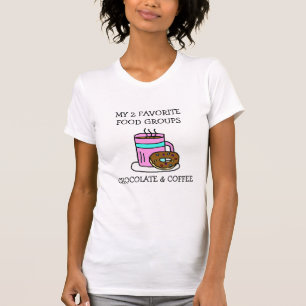Grappige koffie en donuts humor t-shirt