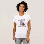 Grappige koffie en donuts humor t-shirt (Voorkant volledig)