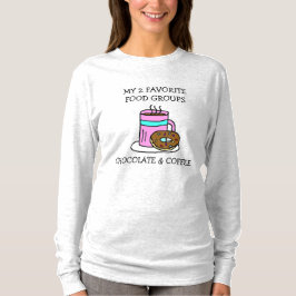 Grappige koffie en donutsHumor T-shirt