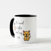 Grappige Koffie en Kat Keramische Mok (Voorkant links)