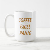 Grappige koffie Excel paniek herhaling Koffiemok (Links)