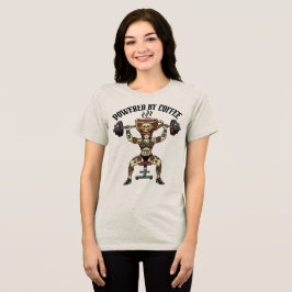Grappige koffie fitness workout illustratie Tri-Blend shirt