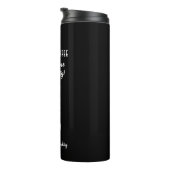 Grappige koffie gepersonaliseerde naam stijl thermosbeker (Geroteerd rechts)