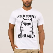 Grappige Koffie Grumpy Kat T-shirts (Voorkant)