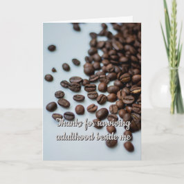 Grappige koffie humor vriendschap wenskaart kaart