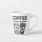 Grappige koffie is de belangrijkste maaltijd van d latte mok (Rechts)