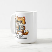 Grappige koffie IV-druppel cafeïne echte baas Koffiemok (Voorkant links)