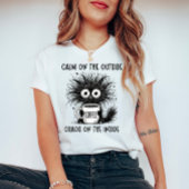 Grappige Koffie Kat - Kalm Buiten, Chaos Binnen T-shirt