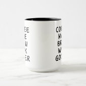 Grappige koffie laat hersenen beter werken mok (Midden)
