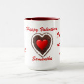 Grappige koffie & liefde hart Valentijnse  Mok (Midden)