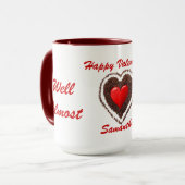 Grappige koffie & liefde hart Valentijnse  Mok (Voorkant links)
