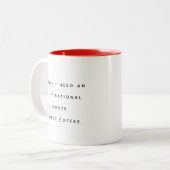 Grappige koffie liefde quote mok (Voorkant links)