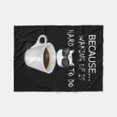 Grappige Koffie Liefhebber Geschenken Graphic Kitt Fleece Deken (Voorkant (Horizontaal))