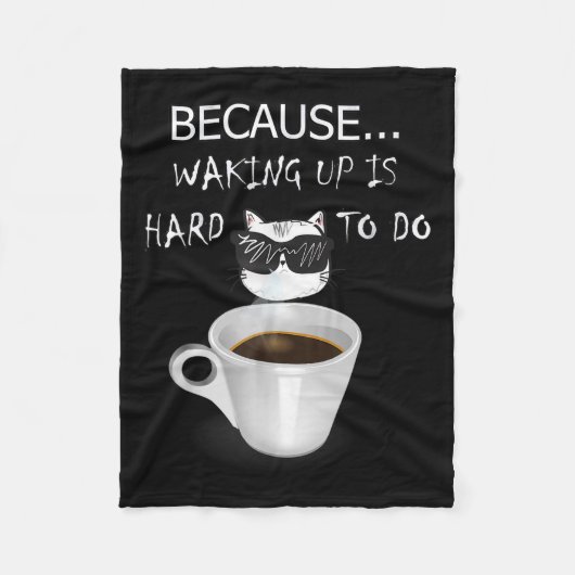Grappige Koffie Liefhebber Geschenken Graphic Kitt Fleece Deken (Voorkant)