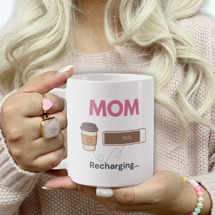 Grappige koffie mama oplaadbare koffie citaat koffiemok