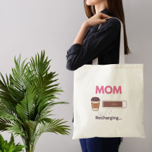Grappige koffie mama oplaadbare koffie citaat
