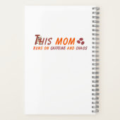 Grappige koffie moeder citaat - cafeïne chaos notitieboek (Achterkant)