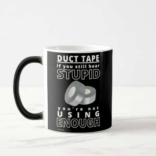 grappige koffie mok "DUCT TAPE...2" (Links)