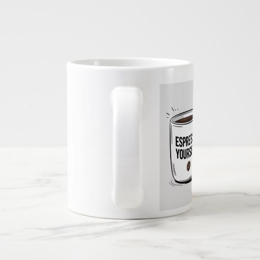 Grappige koffie Mok – "Espresso Yourself" Quote – (Achterkant)