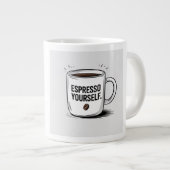 Grappige koffie Mok – "Espresso Yourself" Quote – (Voorkant rechts)