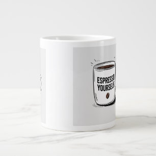 Grappige koffie Mok – "Espresso Yourself" Quote –