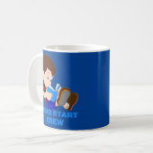 grappige koffie-mok "HEAD START CREW" Koffiemok (Voorkant links)
