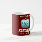grappige koffie-mok "I SPREK FLUENT SARCASM" Koffiemok (Voorkant rechts)
