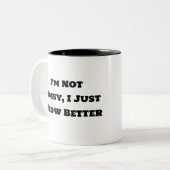 Grappige koffie Mok - Ik ben niet bazig ik weet ge (Voorkant links)