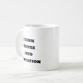 Grappige koffie Mok - Ik zet koffie in onderwijs (Voorkant links)