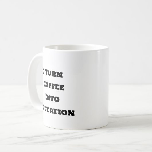 Grappige koffie Mok - Ik zet koffie in onderwijs (Voorkant links)