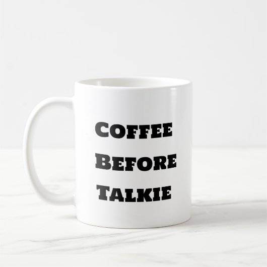 Grappige koffie Mok - Koffie voor Talkie (Links)