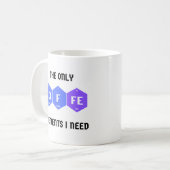 Grappige koffie Mok met periodieke tafelelementen (Voorkant links)