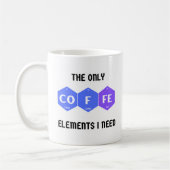 Grappige koffie Mok met periodieke tafelelementen (Links)