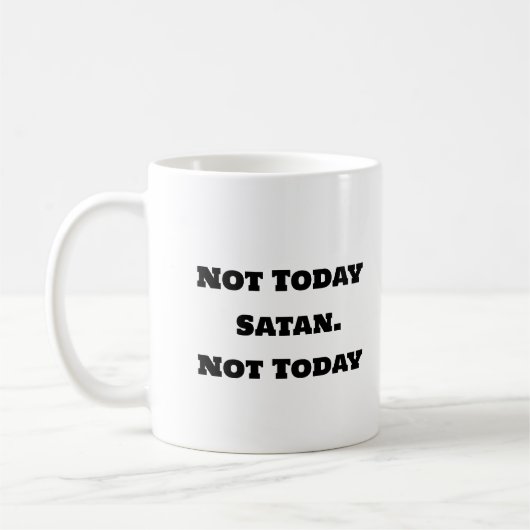 Grappige koffie Mok - niet vandaag satan (Links)