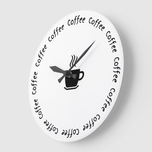 Grappige Koffie Muur Klok - "Koffie O'Clock" (Hoek)