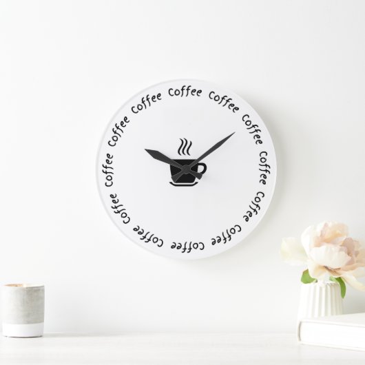 Grappige Koffie Muur Klok - "Koffie O'Clock" (Huis)