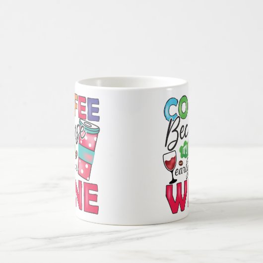 Grappige koffie omdat het te vroeg is voor wijn koffiemok (Center)