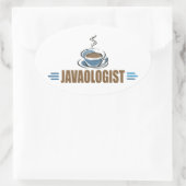 Grappige koffie ovale sticker (Tas)