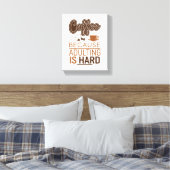 Grappige koffie, perfect voor uw keuken of Kantoor Canvas Afdruk (Insitu (Slaapkamer))