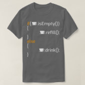 Grappige koffie programmeren grap I T-shirt (Design voorkant)