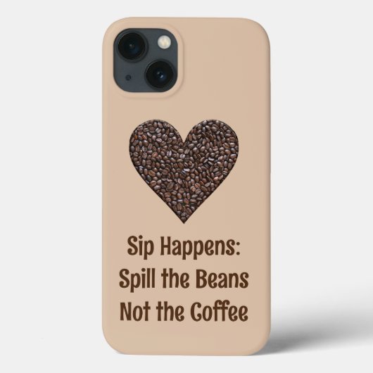Grappige Koffie Quote Telefoon Case (Achterkant)