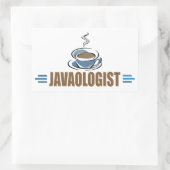 Grappige Koffie Rechthoekige Sticker (Tas)